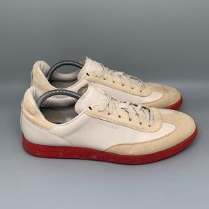 Cole Haan GrandPrø Rally Cream/Tan Red Sole Casual Sneakers Men’s Sz 10.5